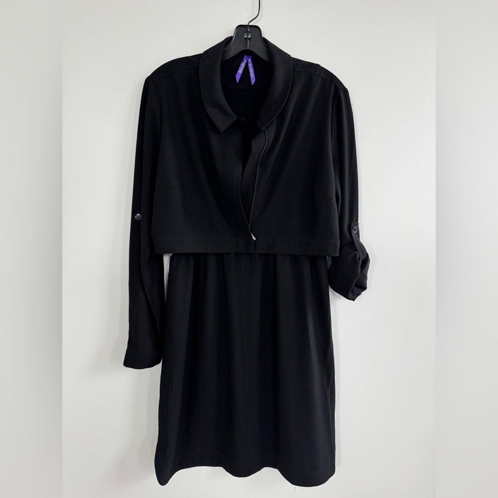 Seraphine Grace Maternity Black Dress with Zip Jacket Size US8